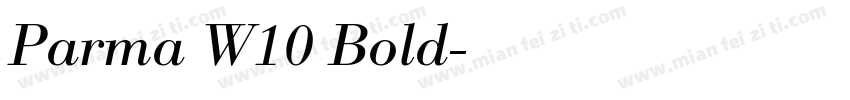 Parma W10 Bold字体转换